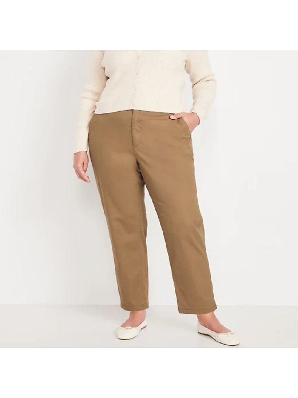 4X • Old Navy • High-Waisted OGC Chino Tapered Tan Straight-Leg Pants 281